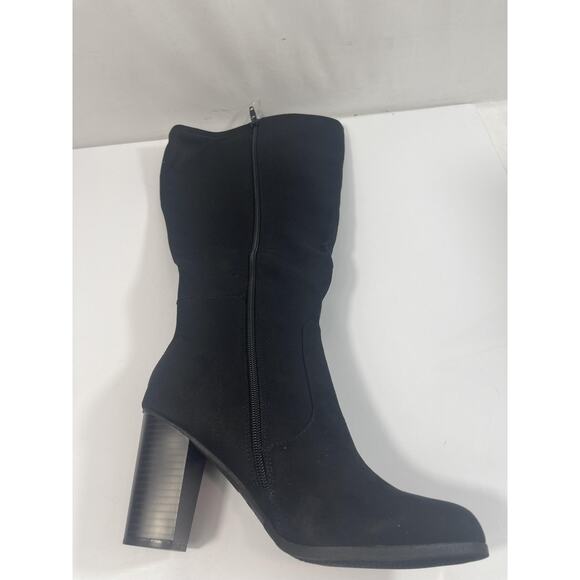 Style&co. Shoes - Style&Co Boots Womens Size 8 Black ADDYYF Wide Calf Faux Suede Block Heel